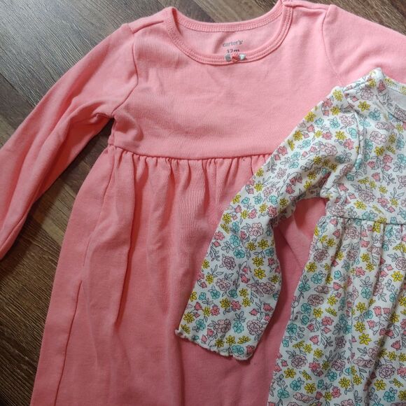 Carter's 12 Month Floral & Pink Dress Bundle - Picture 3 of 6